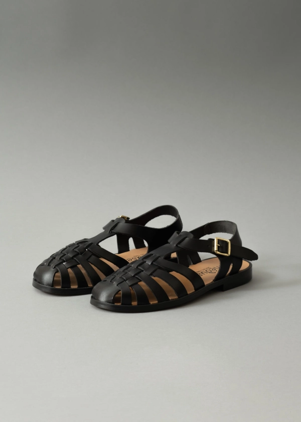 SANDALES MEDUSE - CUIR NOIR - 36/42 - MEDUSE