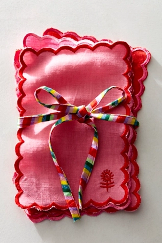 Valentines Linen Cocktail Napkins