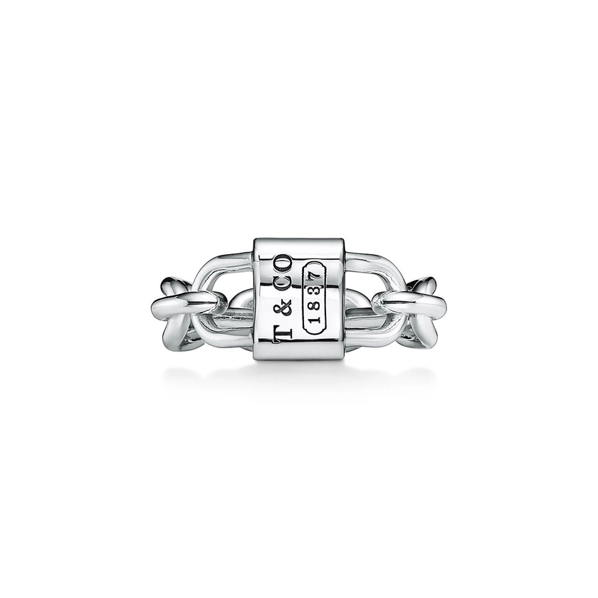 Tiffany 1837® Small Double Lock Ring in Sterling Silver | Tiffany & Co. US