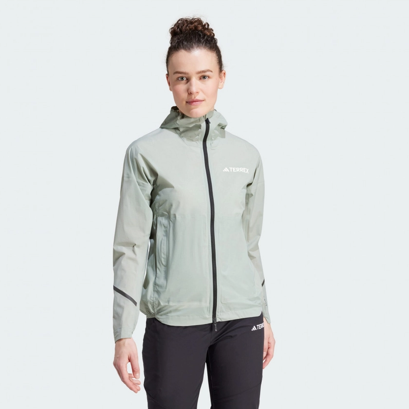 adidas Terrex Terrex Xperior 2.5L Light Rain.Rdy Jacket Silver Green IK7830