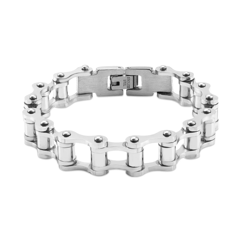 STAINLESS STEEL BIKE CHAIN LINK BRACELET