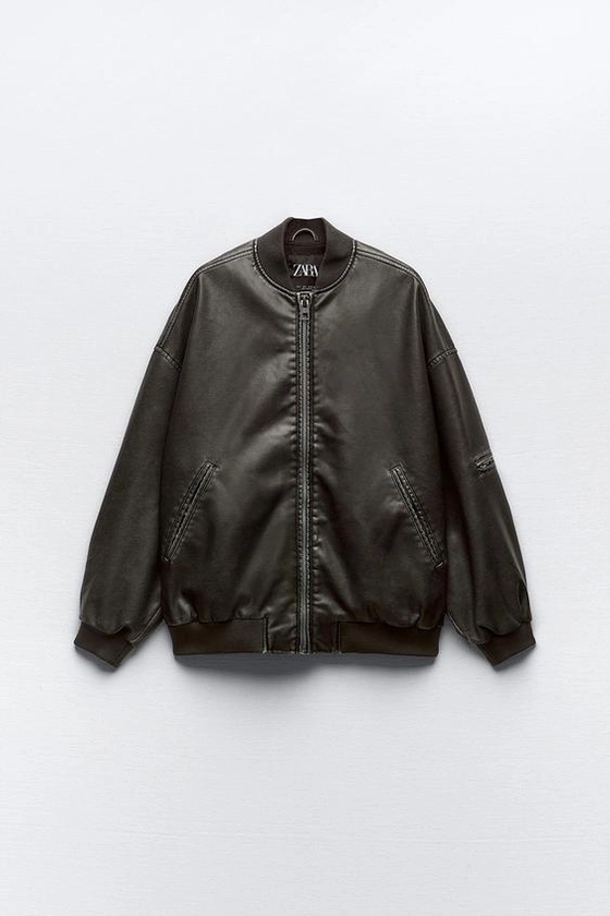 BLOUSON BOMBER OVERSIZE USÉ