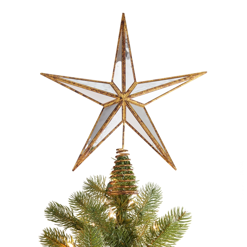 Antique Gold Mirror Star Tree Topper - World Market