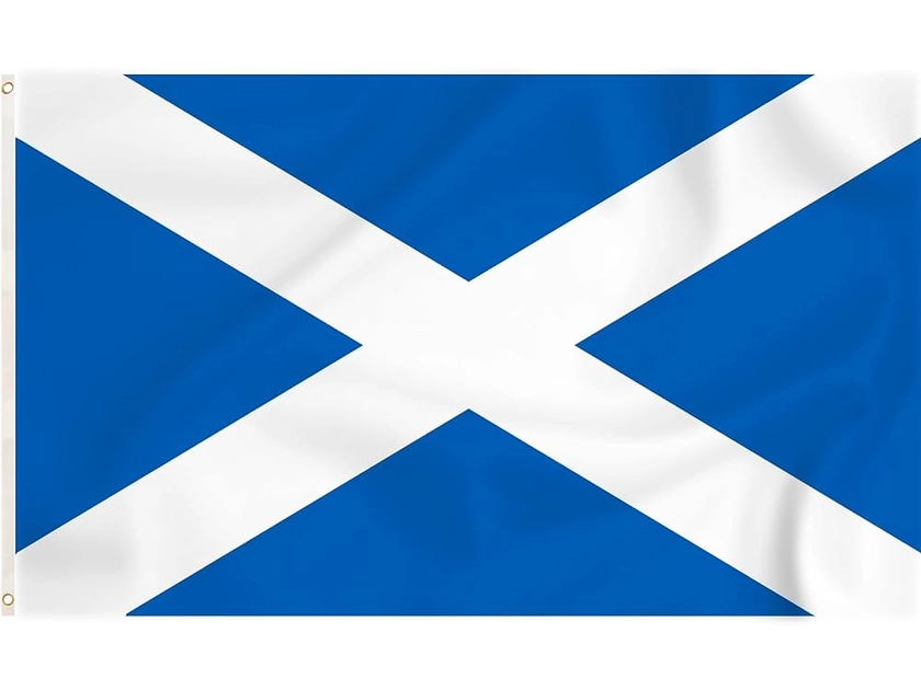 Storm&Lighthouse Scotland Flag Scottish Flags 5ft x 3ft with Eyelets St Andrews Cross Flag