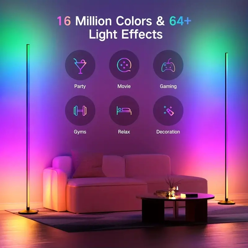 Rgb 16 Million Diy Colors Smart Modern Floor - Temu