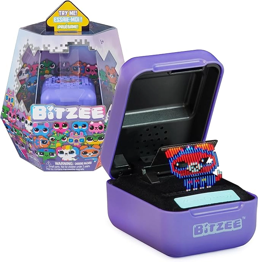 BITZEE - Mon Animal Interactif Bitzee - Animal Digital 3D Que Vous Pouvez Vraiment Toucher - Boîtier Electronique avec 15 Compagnons Interactifs - +10 Sons Réactions Et Jeux - Jouet Enfant 5 Ans et +