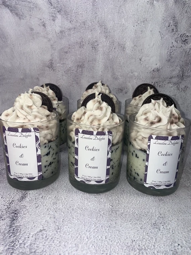 Cookies n Cream Candle | Oreo Candle | Dessert Candle | Cookie Candle
