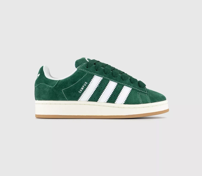 adidas Campus 00s Trainers Dark Green White Off White - adidas Campus