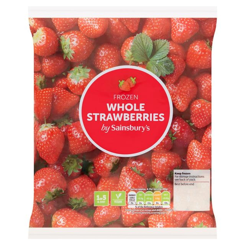 Sainsbury's Frozen Whole Strawberries 350g | Sainsbury's