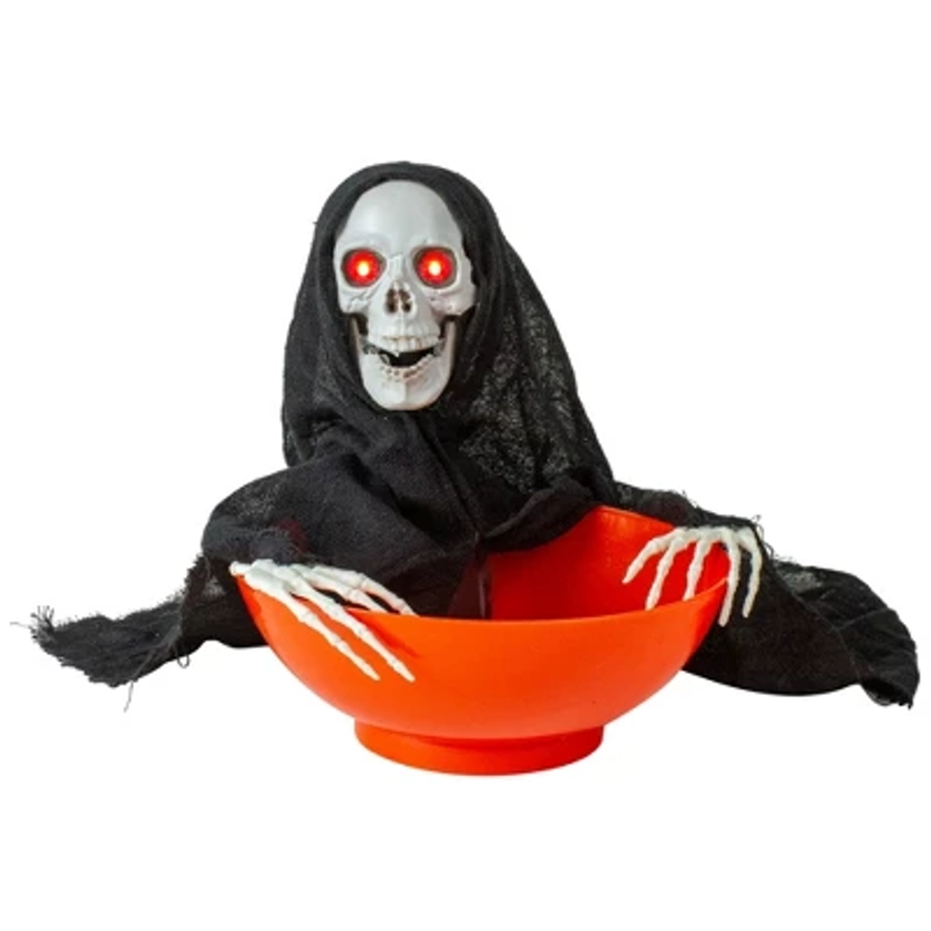 Northlight Animated Grim Reaper Halloween Candy Bowl - 10.5"