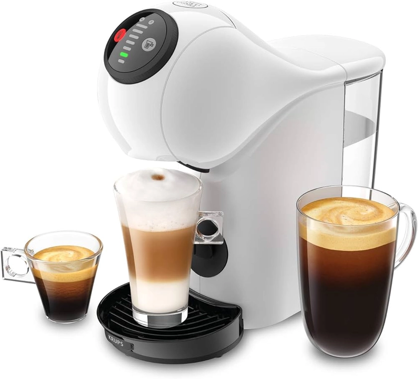 Nescafé Dolce Gusto Krups, Machine à café dosettes pour multi-boissons, Compacte, Fonction XL, Cafetière espresso, Arrêt automatique, Genio S KP243110