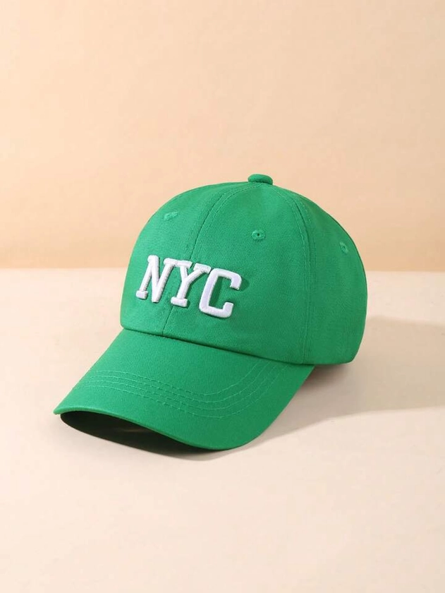 1pc Women's NEW YORK Embroidery Popular Vintage Baseball Cap With Adjustable Size