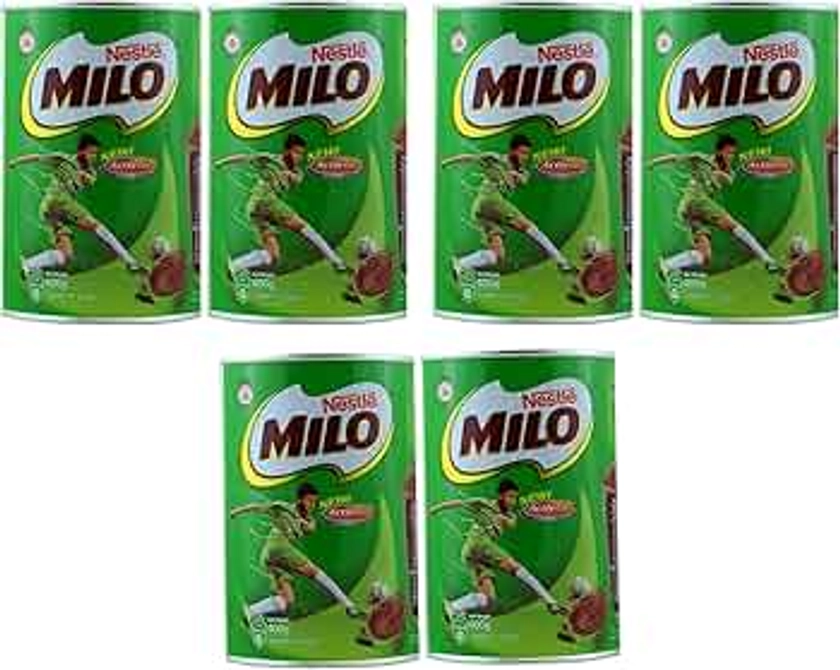 Milo Instant Malt Chocolate Drinking Powder Tin - 400g (Pack of 6) | Nourishing and Delicious Chocolate Malt Drink