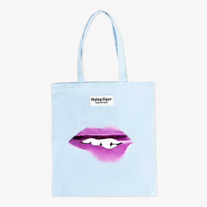 Tote bag with lips