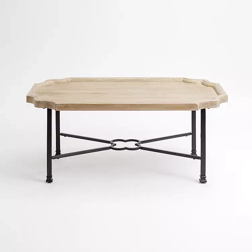 Scalloped Wood and Metal Coffee Table | Kirklands Home