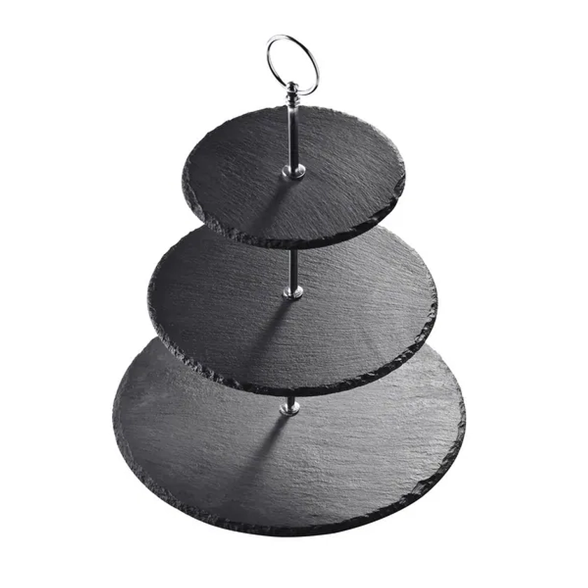 MALACASA 3-Tier Cupcake Tower Stand Slate Tiered Serving Tray | Overstock.com Shopping - The Best Deals on Serving Platters/Trays | 36308102