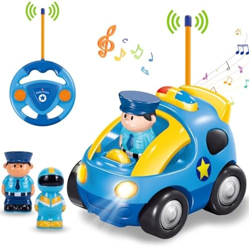 Pup Go Radio Controlled Car, with Music and Lights, Remote Control Car 2 Years with 2 Dolls, The First Remote Control Car of a Young Child, Toy for Children 2 3 Years Boy Girl (Police) : Amazon.com.be: Toys