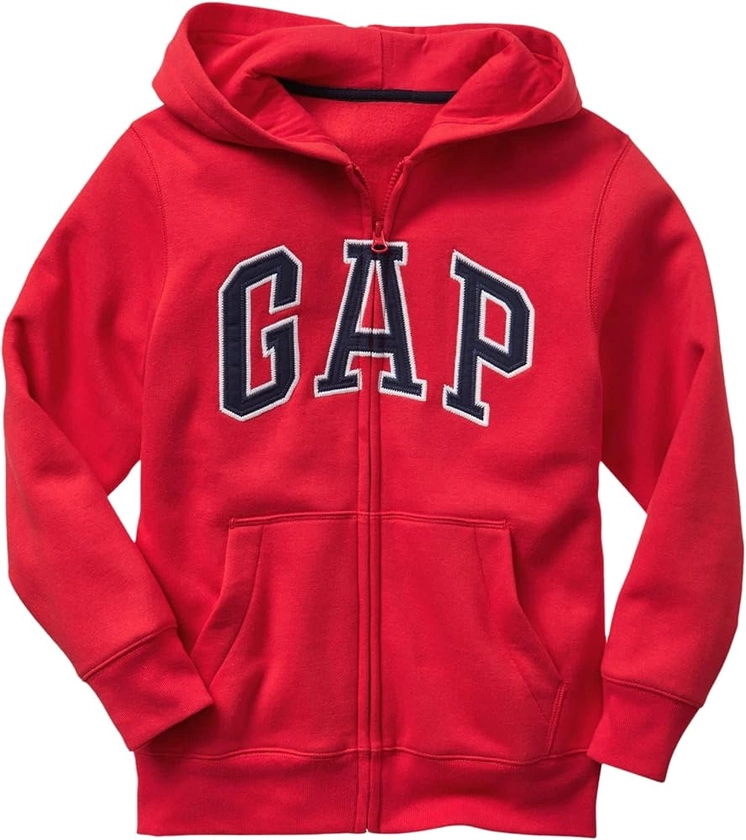 GAP Boys' Logo Hoodie Hooded Full Zip Sweatshirt