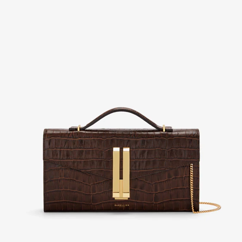 Jasmine Tookes x The Vancouver Clutch | Mahogany Croc-Effect | DeMellier