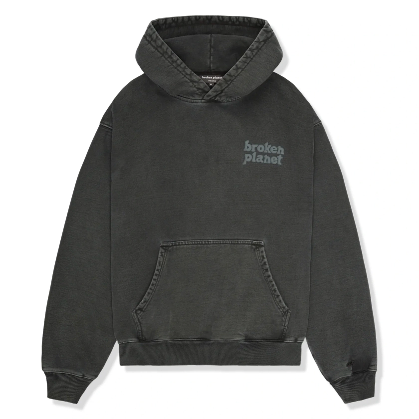 Broken Planet Basics Washed Soot Black Hoodie | 