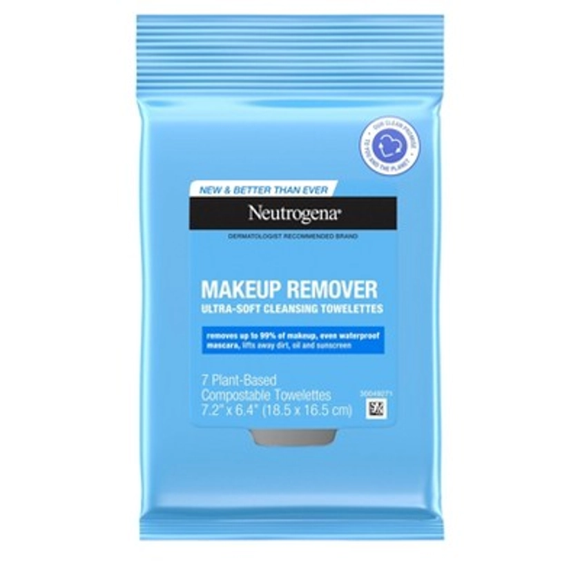 Neutrogena Facial Cleansing Makeup Remover Wipes - Travel Size - 7ct