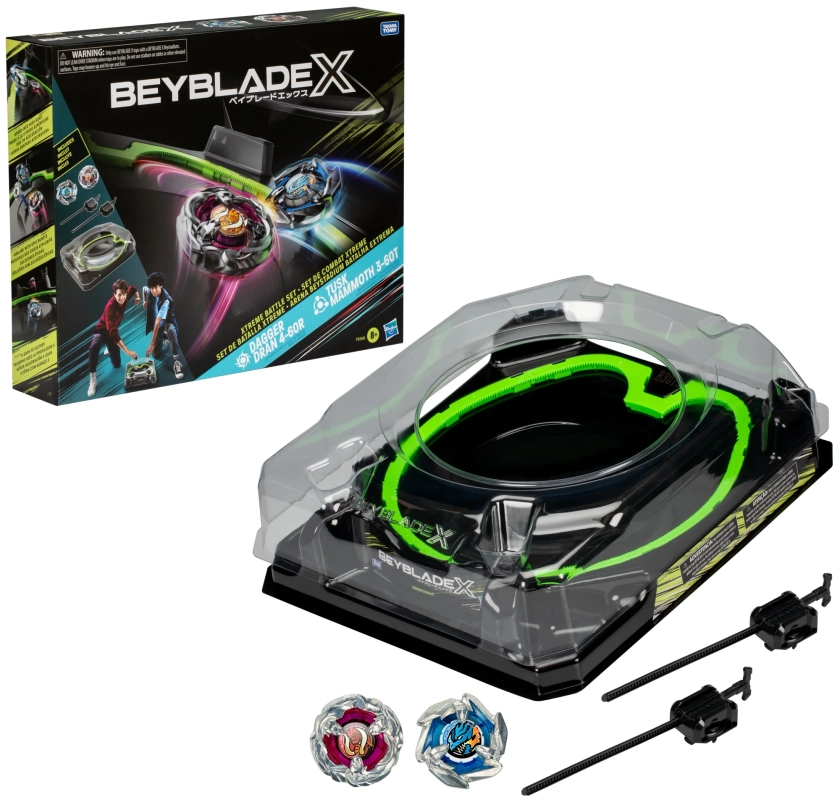 Beyblade X Xtreme Battle Set with Beystadium, 2 Right-Spinning Battling Top Toys, and 2 Launchers