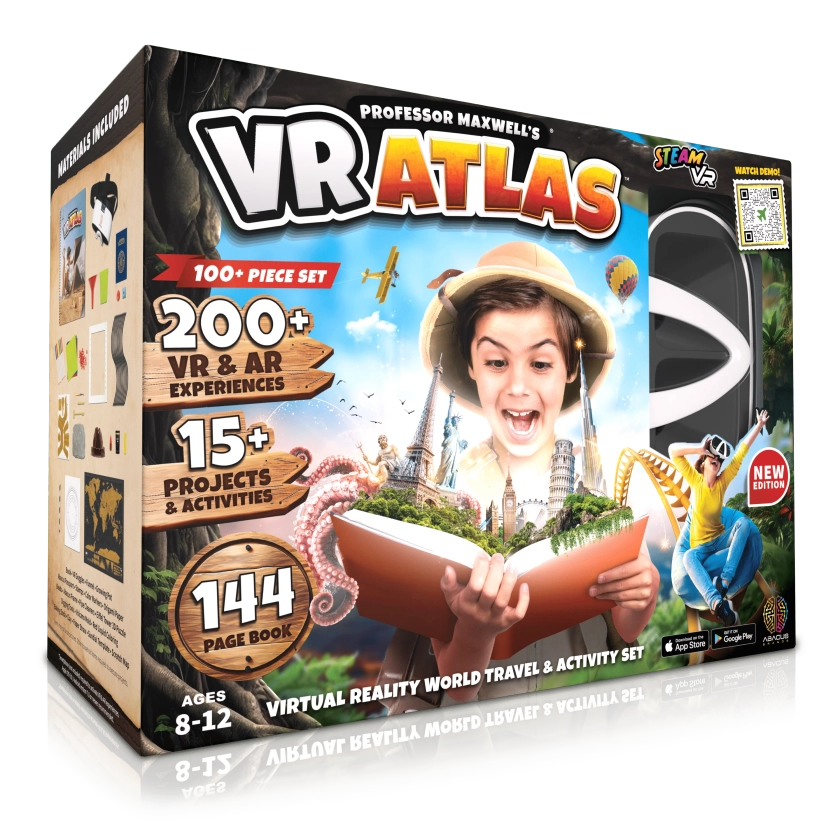 Professor Maxwell's Virtual Reality World Travel Activity Kit - VR Atlas