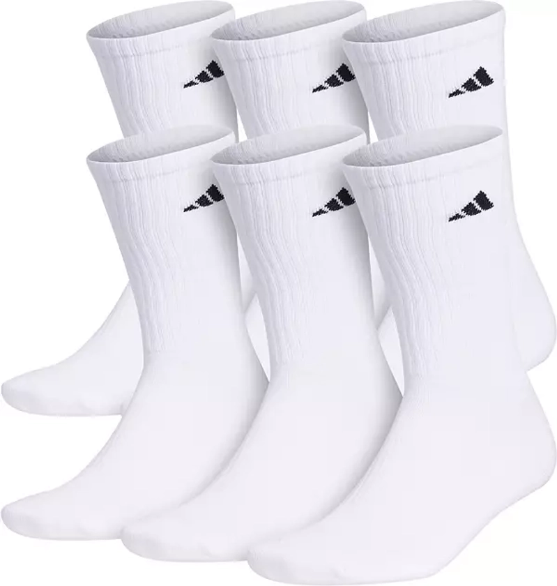 adidas Men's Athletic Cushioned Crew Socks - 6 Pack | Dick's Sporting Goods