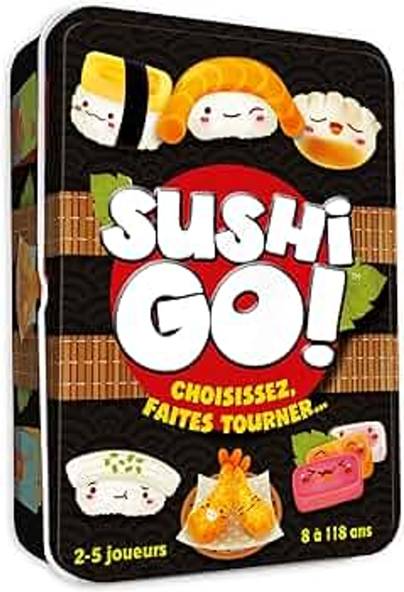 Asmodee - Cocktail Games - Sushi Go! - Jeu de Cartes Gourmand pour Enfants dès 8 ans - Jeu de Société et d'Ambiance Roi des Sushis - Petit Format Jeu de Voyage - 2 à 5 Joueurs - 15 minutes