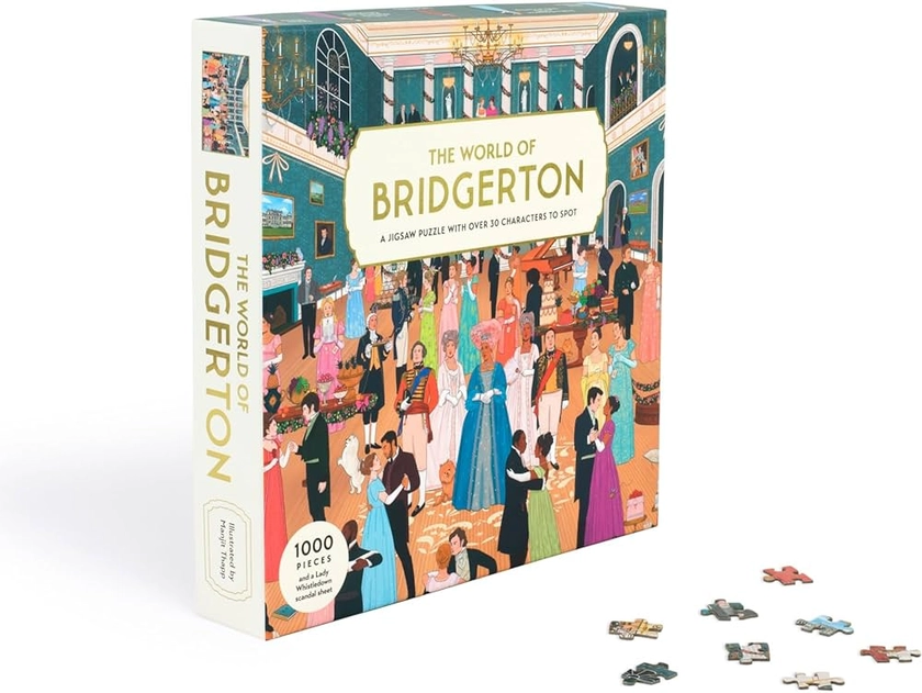 The World of Bridgerton 1000 Piece Puzzle: A 1000-piece Jigsaw Puzzle with Over 30 Characters to Spot