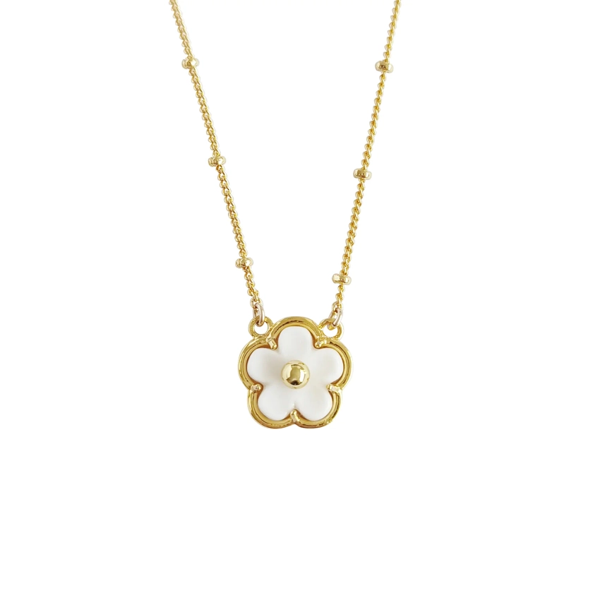 Mini Porcelain Daisy Necklace