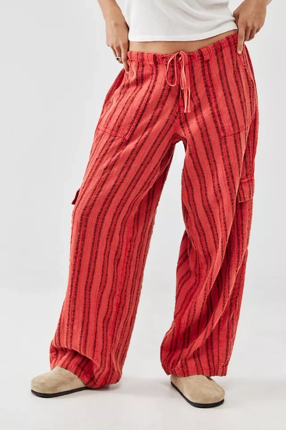 BDG Cody Striped Linen Cocoon Cargo Pants
