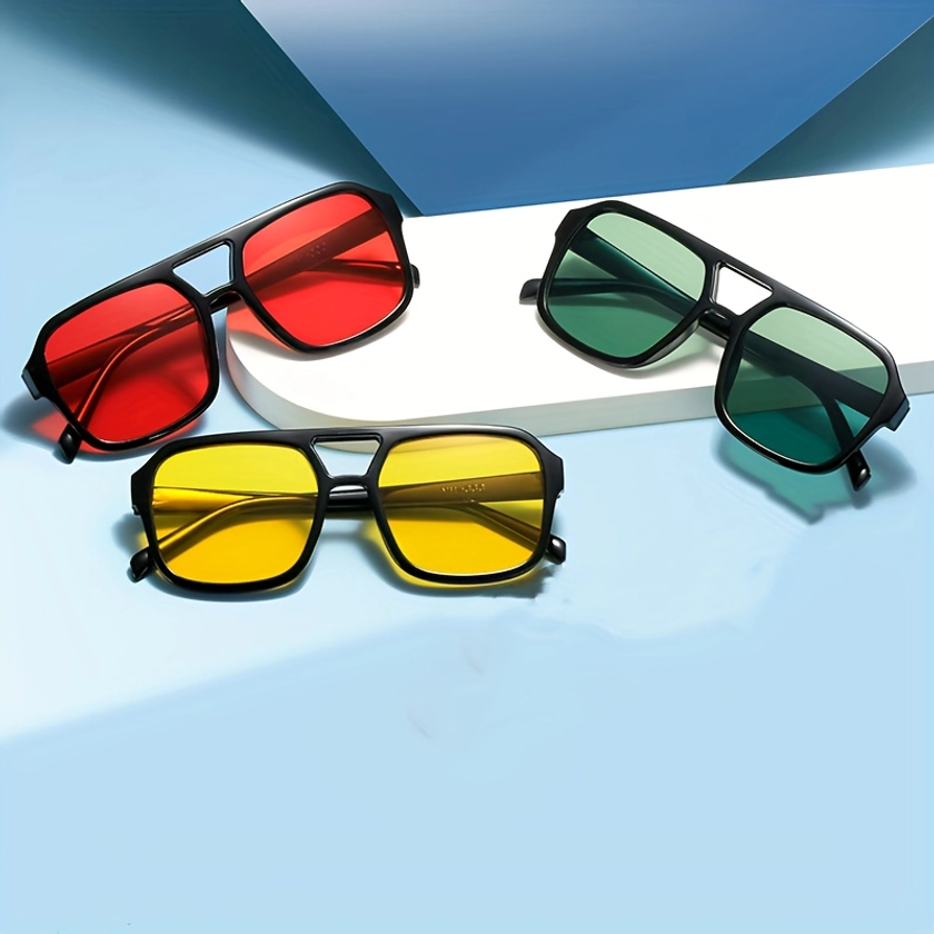 Top Bar * Fashion For Women Men Retro Tinted Anti Glare Glasses For Driving Beach Travel fashion glasses