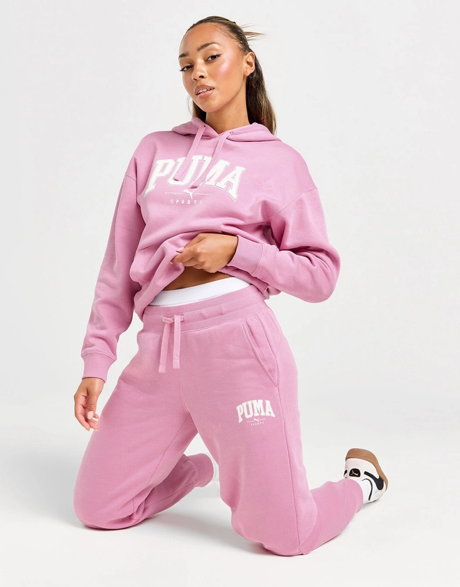 Pink PUMA Squad Logo Joggers | JD Sports UK 