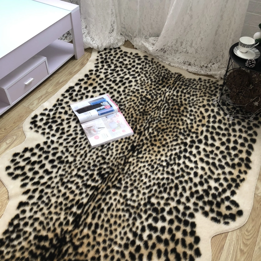 Tapis en peluche en fausse fourrure pour la décoration de la maison, tapis de salon, tapis de décoration de chambre à coucher, tapis de sol, tapisserie, 20mm de long - AliExpress 15