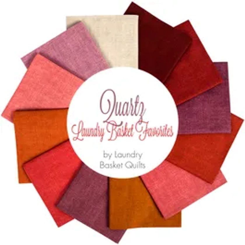 Quartz Laundry Basket Favorites Fat Quarter Bundle | Laundry Basket Quilts for Andover Fabrics