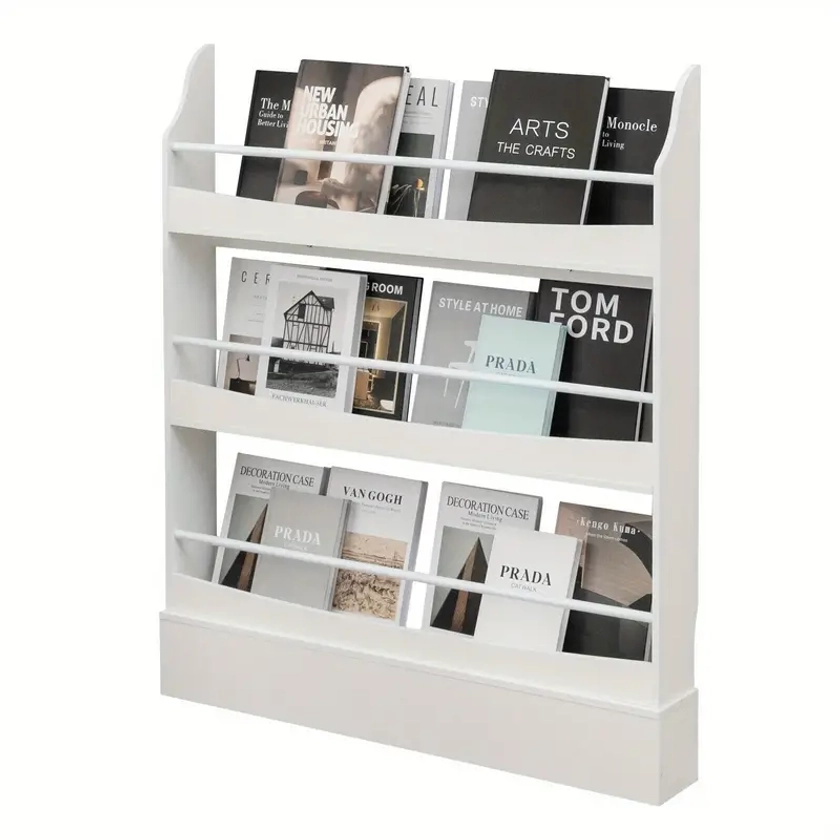 3 Tier Bookshelf Magazine Rack Book Storage Organizer - Sports & Outdoors - Temu United 