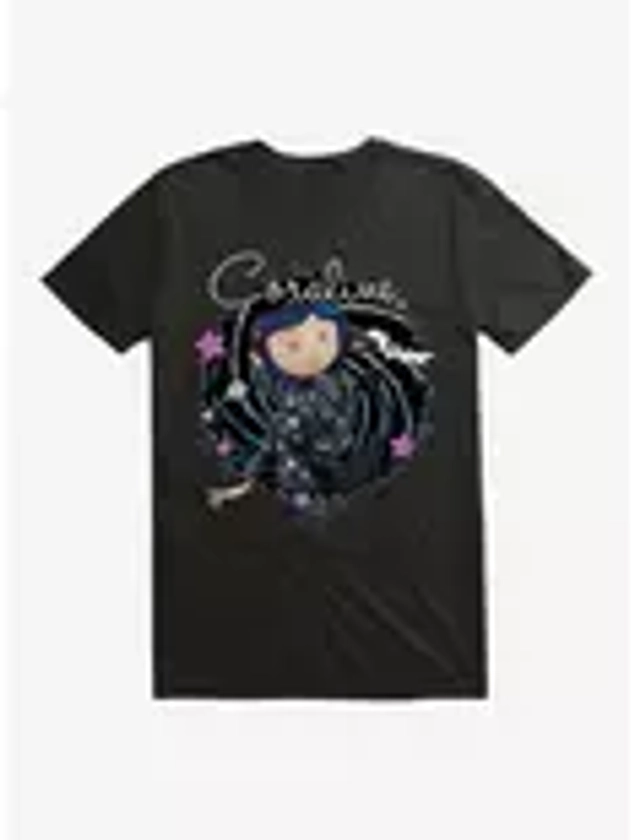 Coraline The Cat Swirl And Stars T-Shirt | Hot Topic