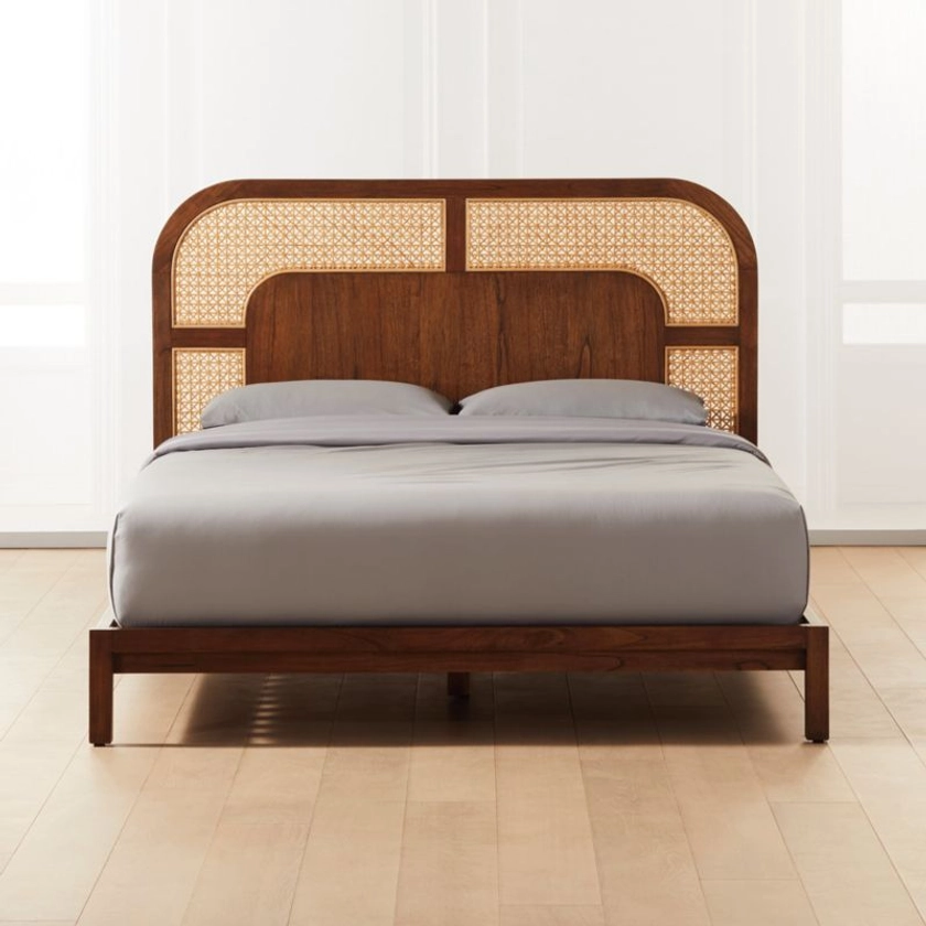 Nadi Cane Queen Bed + Reviews | CB2