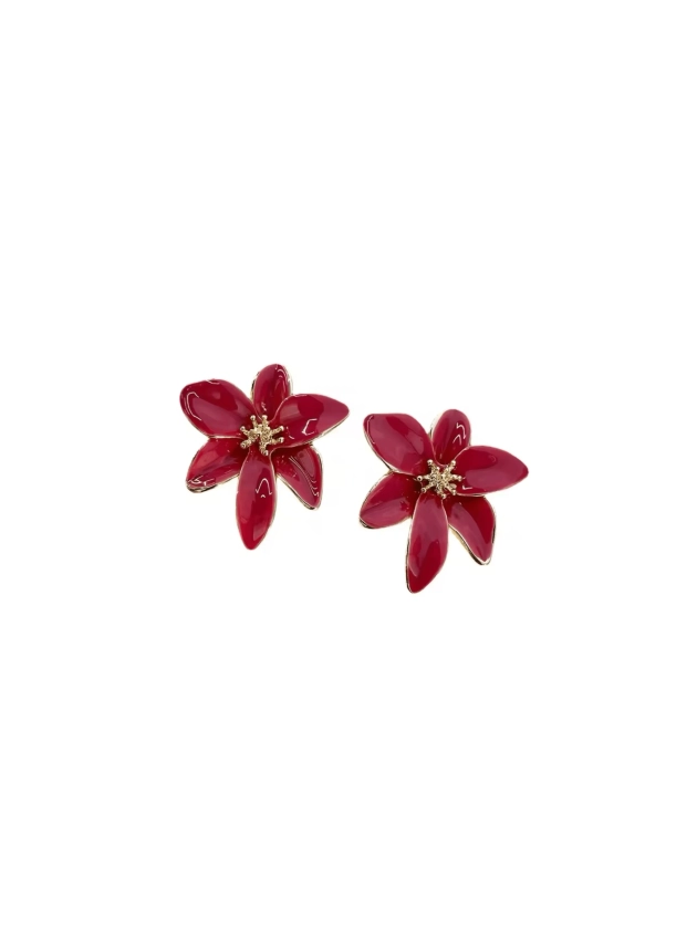 Metal Flower Earrings