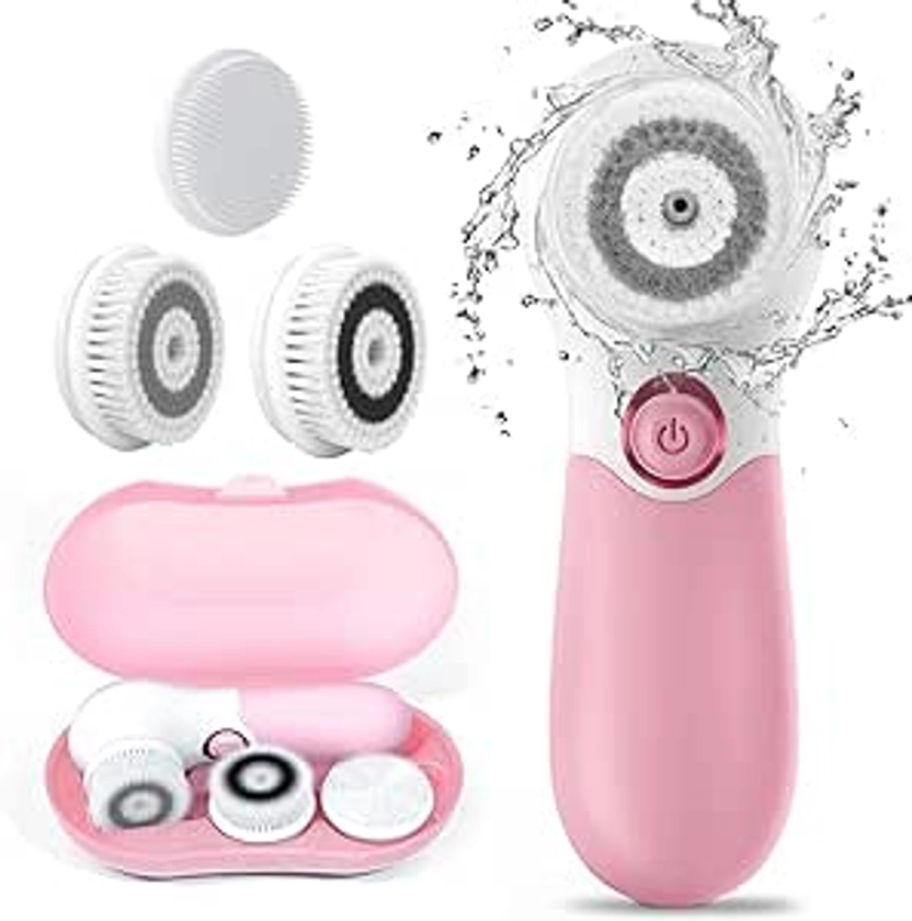 TOUCHBeauty Brosse Nettoyante pour le Visage, Nettoyant Électrique pour le Visage avec 3 TêTes de Brosse Nettoyante pour L'Acné, les Points Noirs, la Peau Morte, le Nettoyage en Profondeur, Rose : Amazon.fr: Beauté et Parfum