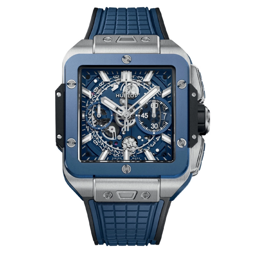 Hublot Square Bang Unico Titanium Blue Ceramic 42mm - 821.NL.5170.RX