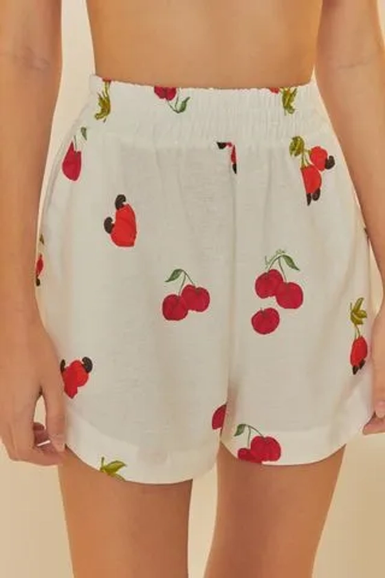 Short Estampado Frutinha De Mesa