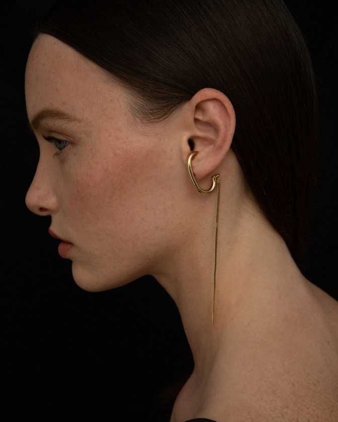 Morning Dance Earrings in Gold Vermeil, Single