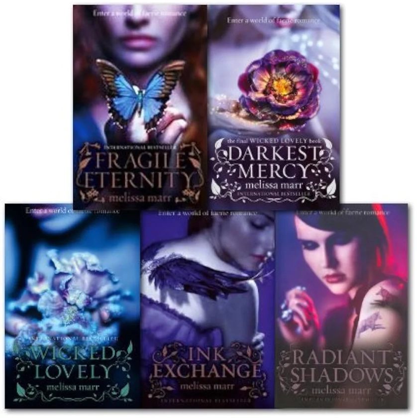 Melissa Marr Collection 5 Books Set, (Fragile Eternity, Radiant Shadows, Ink Exchange, Darkest Mercy and Wicked Lovely)