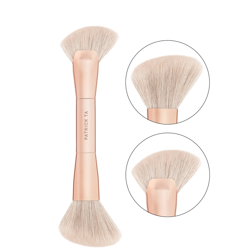 PATRICK TA Dual-Ended Face Contour Brush | CultBeauty