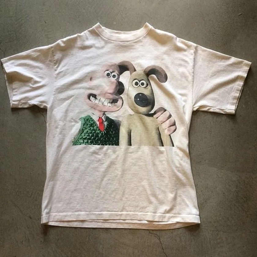 Vtg Vintage Wallace & Gromit For Fans Cotton S-5XL Unisex White Tee Shirt A1011 - Tshirtfash