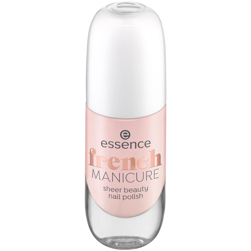 essence | french Manicure sheer beauty nail polish Vernis à Ongles - 01, peach please!, 8 ml - Beige