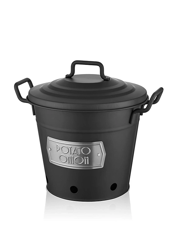 Rozi Black Potato And Onion Bin | DIY at B&Q