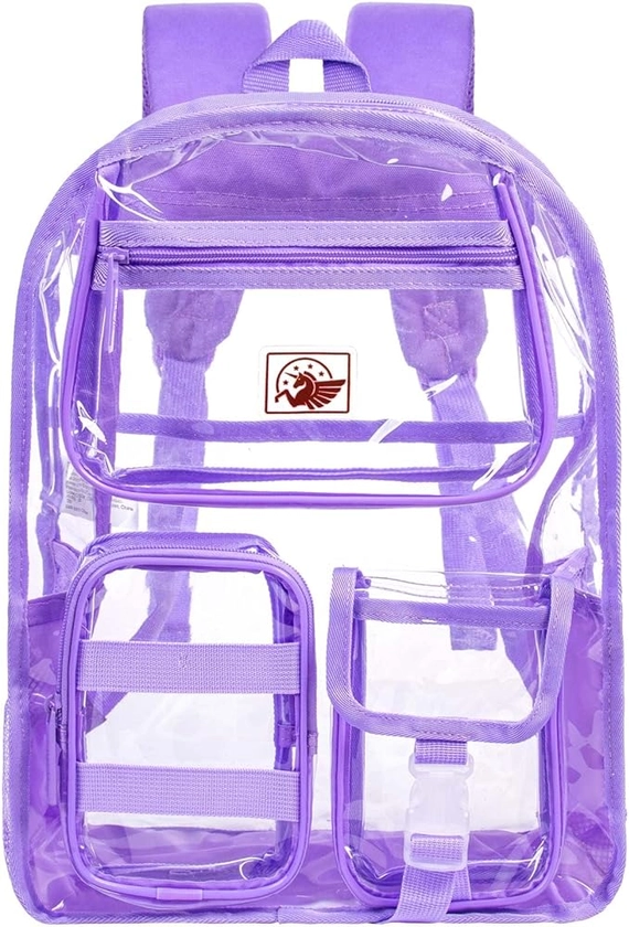 Clear Backpack, Heavy Duty Transparent Bookbag for Women and Men